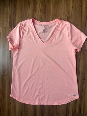 Athletic Works Coral Pink V-Neck Short Sleeve Tee